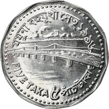 Moeda, Bangladesh, 5 Taka, 1996, MS(63), Aço, KM:18.2