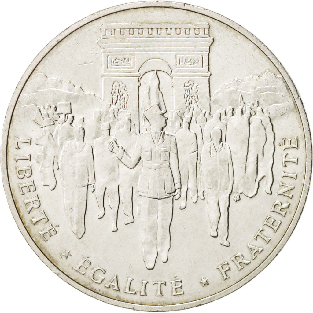 France, Libération de Paris, 100 Francs, 1994, AU(55-58), Silver, KM:1045.1