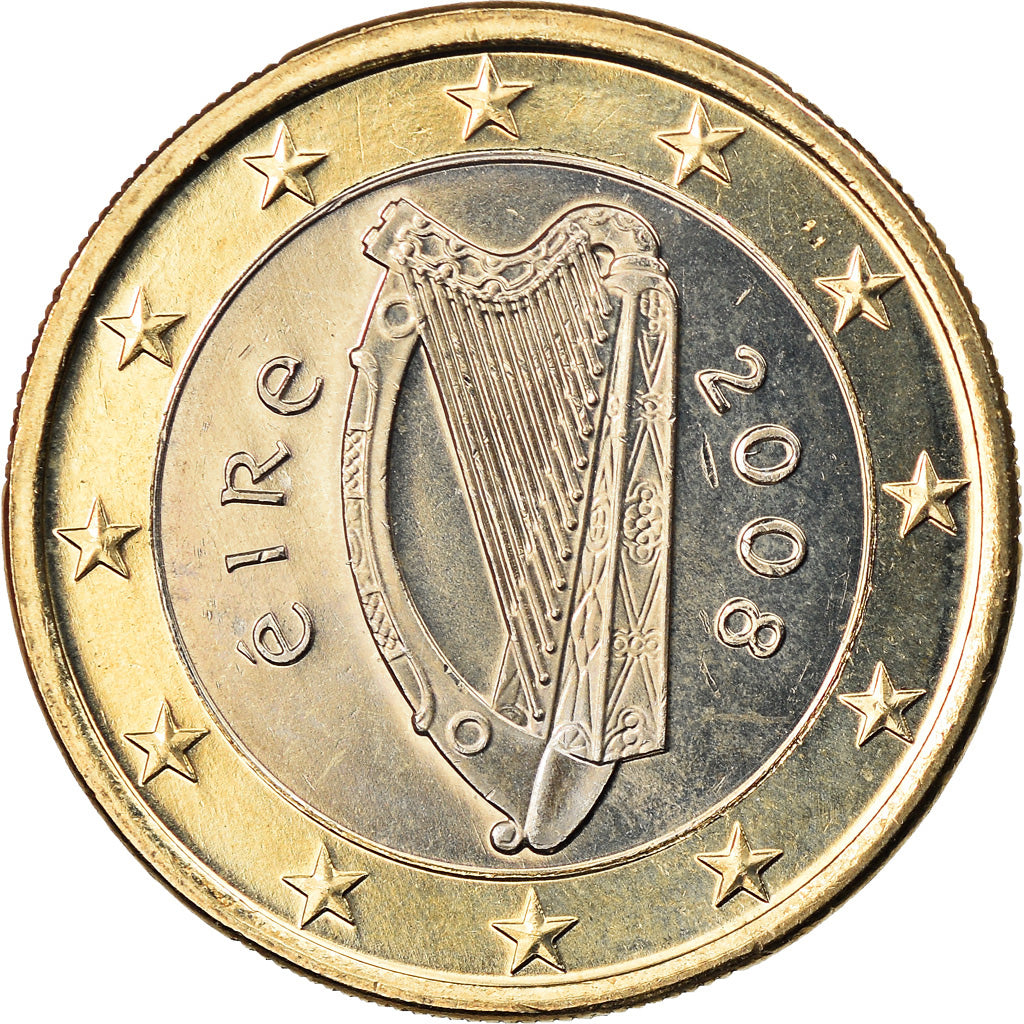 IRELAND REPUBLIC, Euro, 2008, MS(63), Bi-Metallic, KM:50