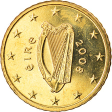 IRELAND REPUBLIC, 50 Euro Cent, 2008, MS(63), Brass, KM:49