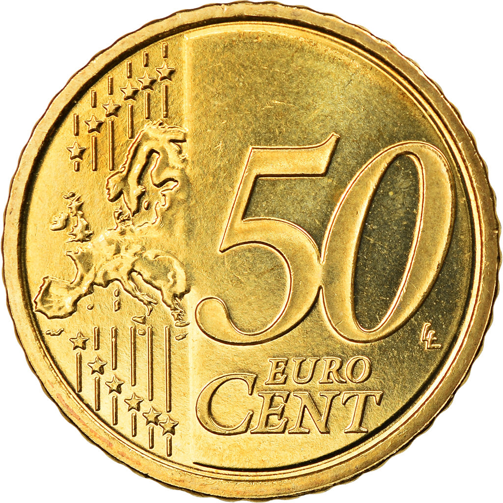 IRELAND REPUBLIC, 50 Euro Cent, 2008, MS(63), Brass, KM:49