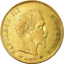 Moneda, Francia, Napoleon III, Napoléon III, 5 Francs, 1858, Paris, MBC, Oro