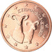 Cypr, 2 Euro Cent, 2013, MS(63), Miedź platerowana stalą, KM:New