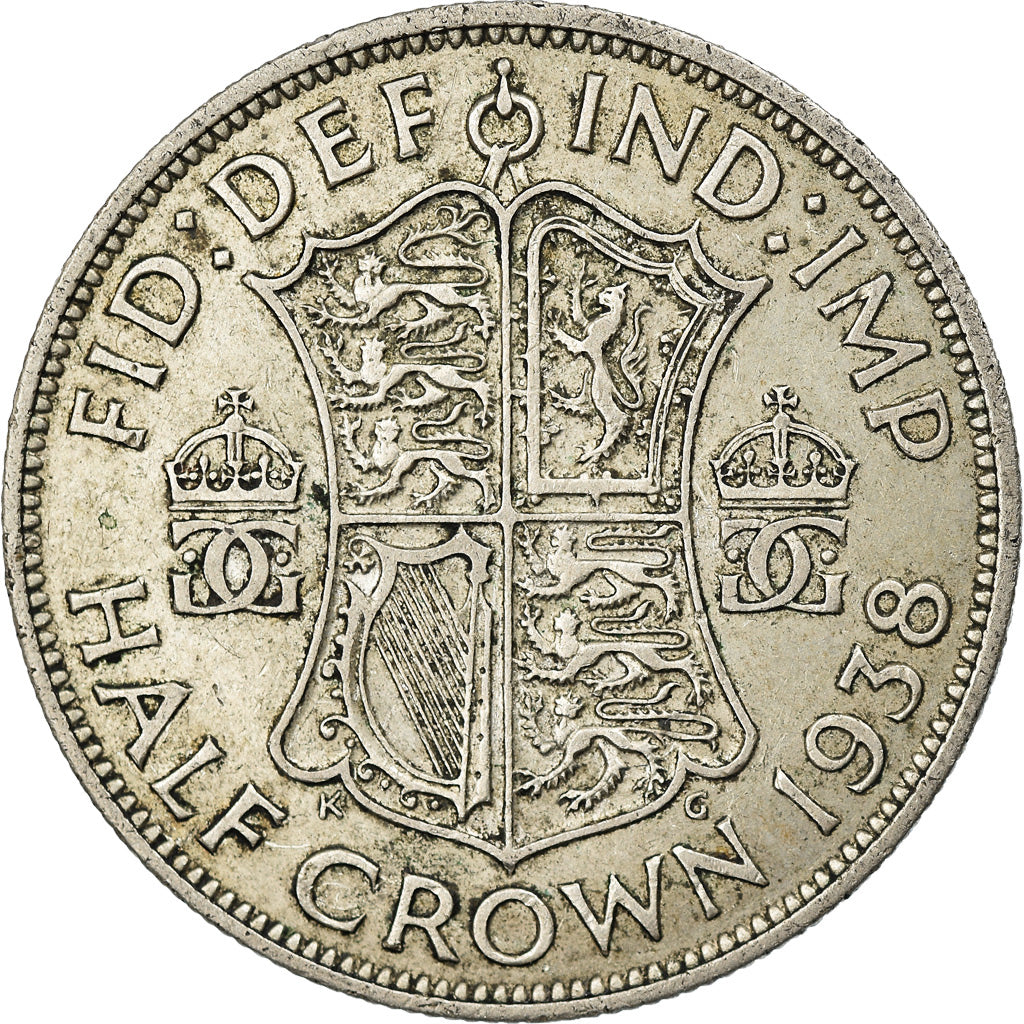 Münze, Großbritannien, George VI, 1/2 Crown, 1938, SS, Silber, KM:856