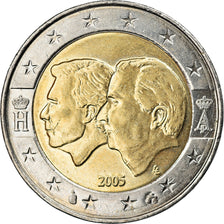 Belgium, 2 Euro, Schengen Agreement, 2005, Brussels, EF(40-45), Bi-Metallic