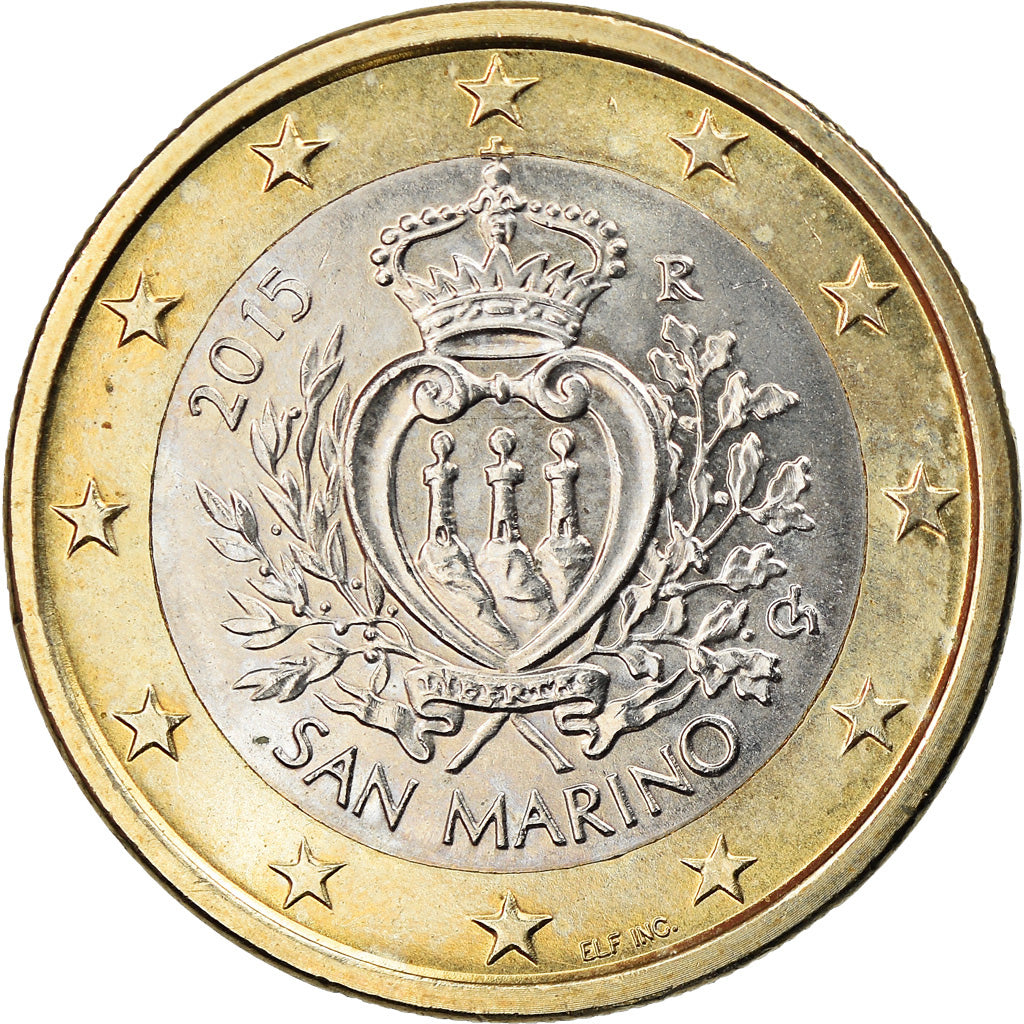 San Marino, Euro, 2015, BB, Bi-metallico, KM:New