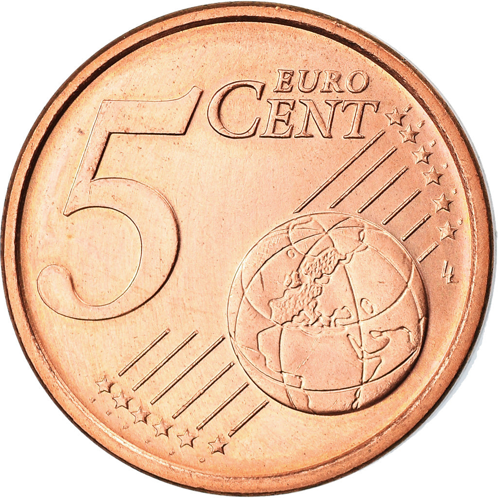 San Marino, 5 Euro Cent, 2004, Rome, MBC, Cobre chapado en acero, KM:442