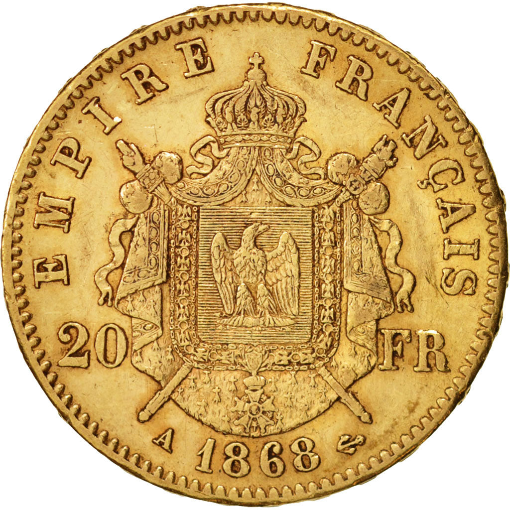 Münze, Frankreich, Napoleon III, Napoléon III, 20 Francs, 1868, Paris, SS+