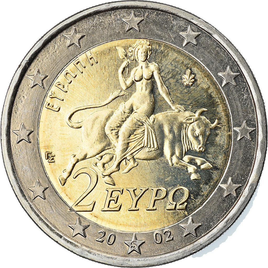 Grecia, 2 Euro, 2002, Athens, SPL, Bi-metallico, KM:188