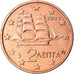 Greece, 2 Euro Cent, 2002, Athens, AU(50-53), Copper Plated Steel, KM:182