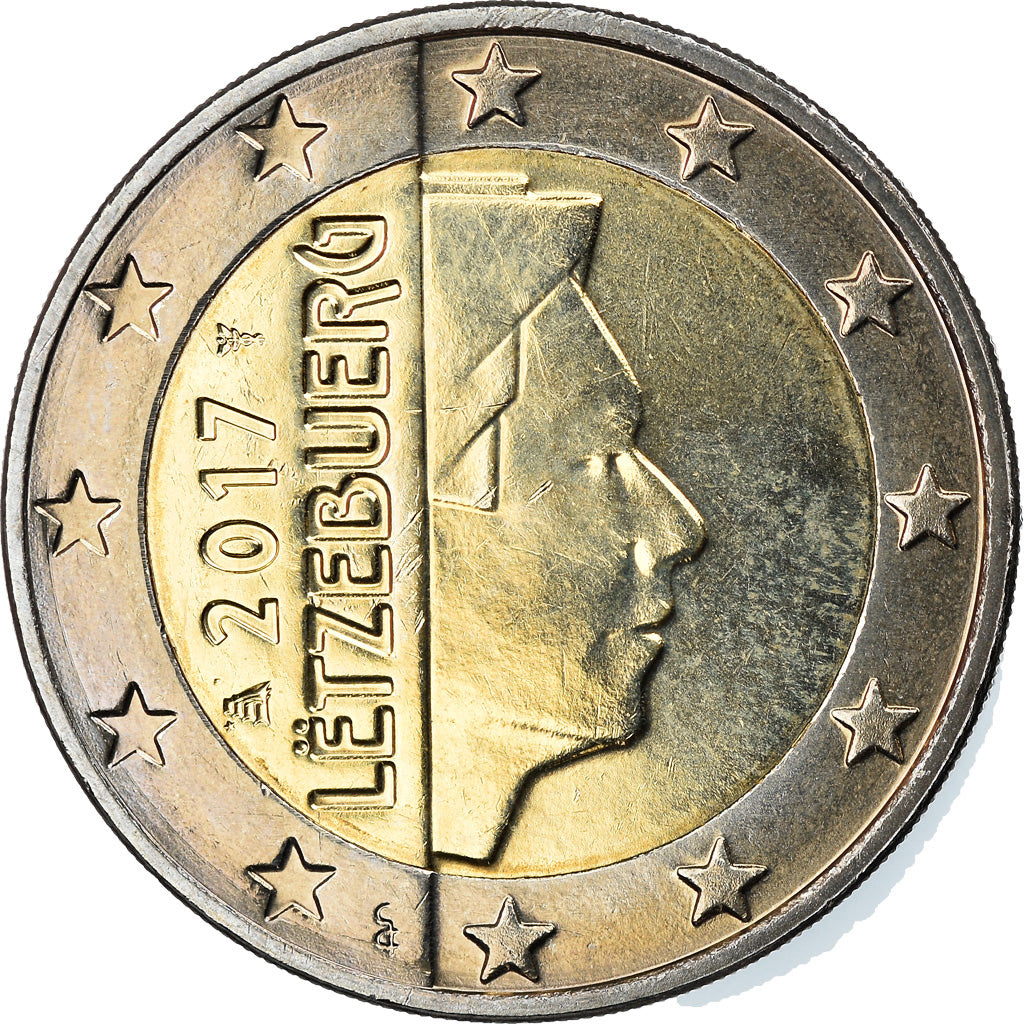 Luxemburgo, 2 Euro, 2017, SC, Bimetálico, KM:New