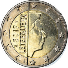 Luxemburgo, 2 Euro, 2017, MS(63), Bimetálico, KM:New