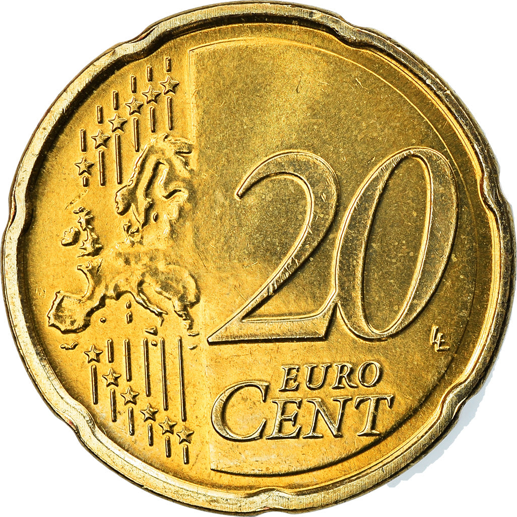 Luksemburg, 20 Euro Cent, 2017, MS(63), Mosiądz, KM:New