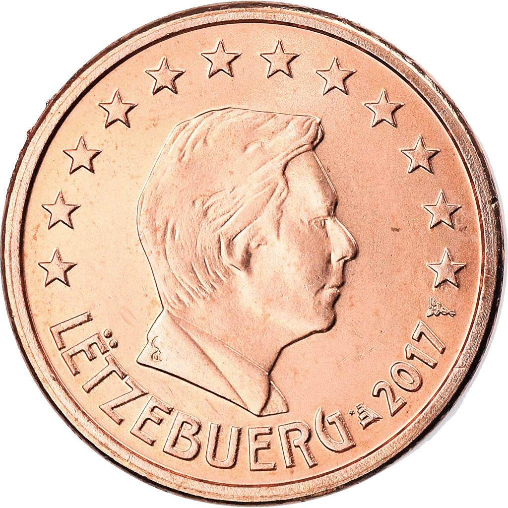 Luksemburg, Euro Cent, 2017, MS(63), Miedź platerowana stalą, KM:New