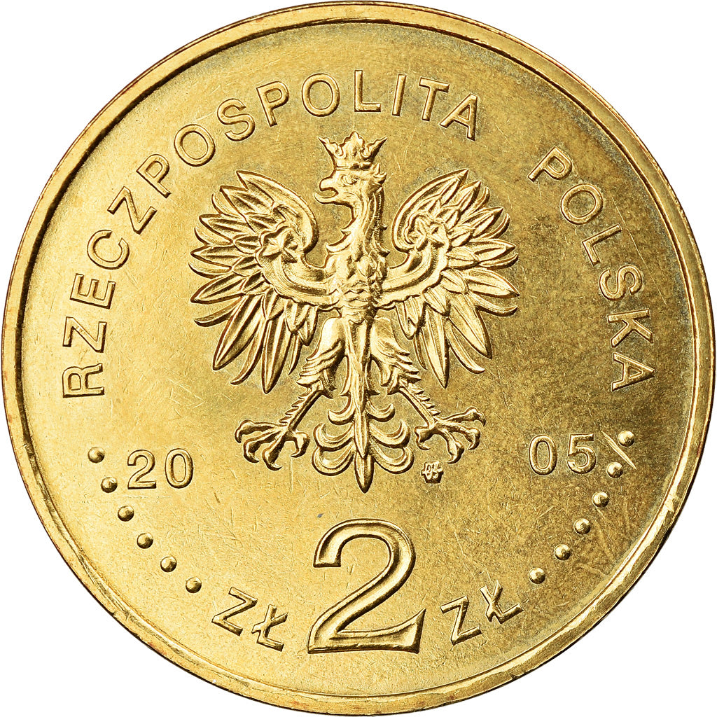 Coin, Poland, 2 Zlote, 2005, Warsaw, EF(40-45), Brass, KM:608