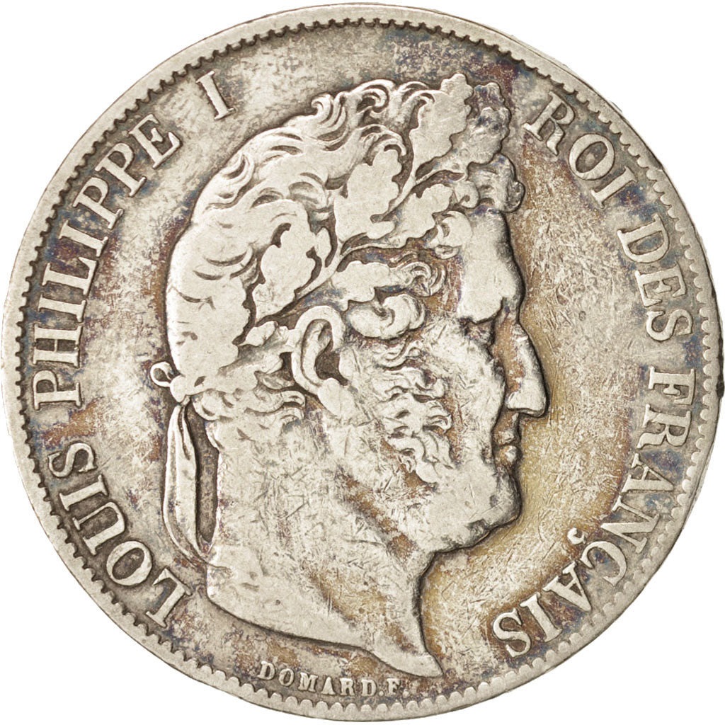 France, Louis-Philippe, 5 Francs, 1848, Paris,TB+,Argent,KM:749.1,Gadoury 678a