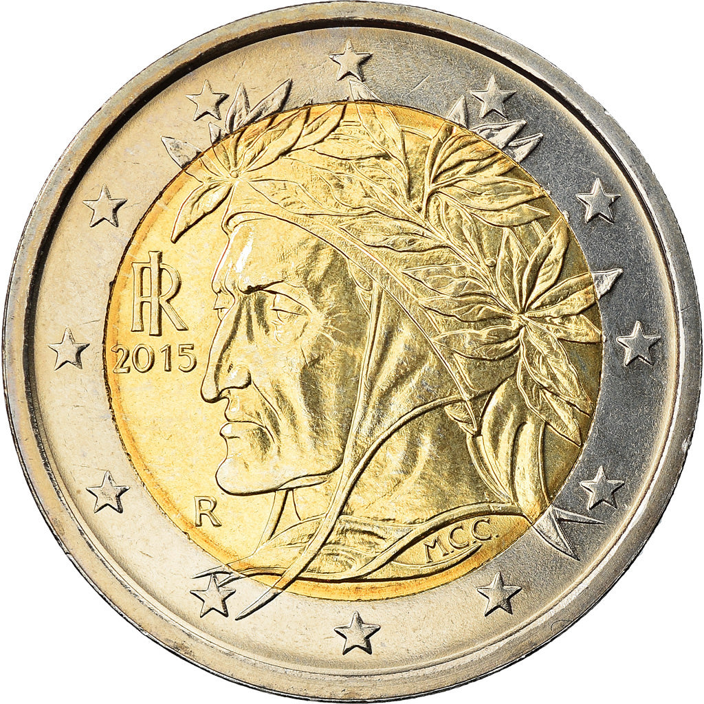 Italia, 2 Euro, 2015, SC, Bimetálico, KM:New