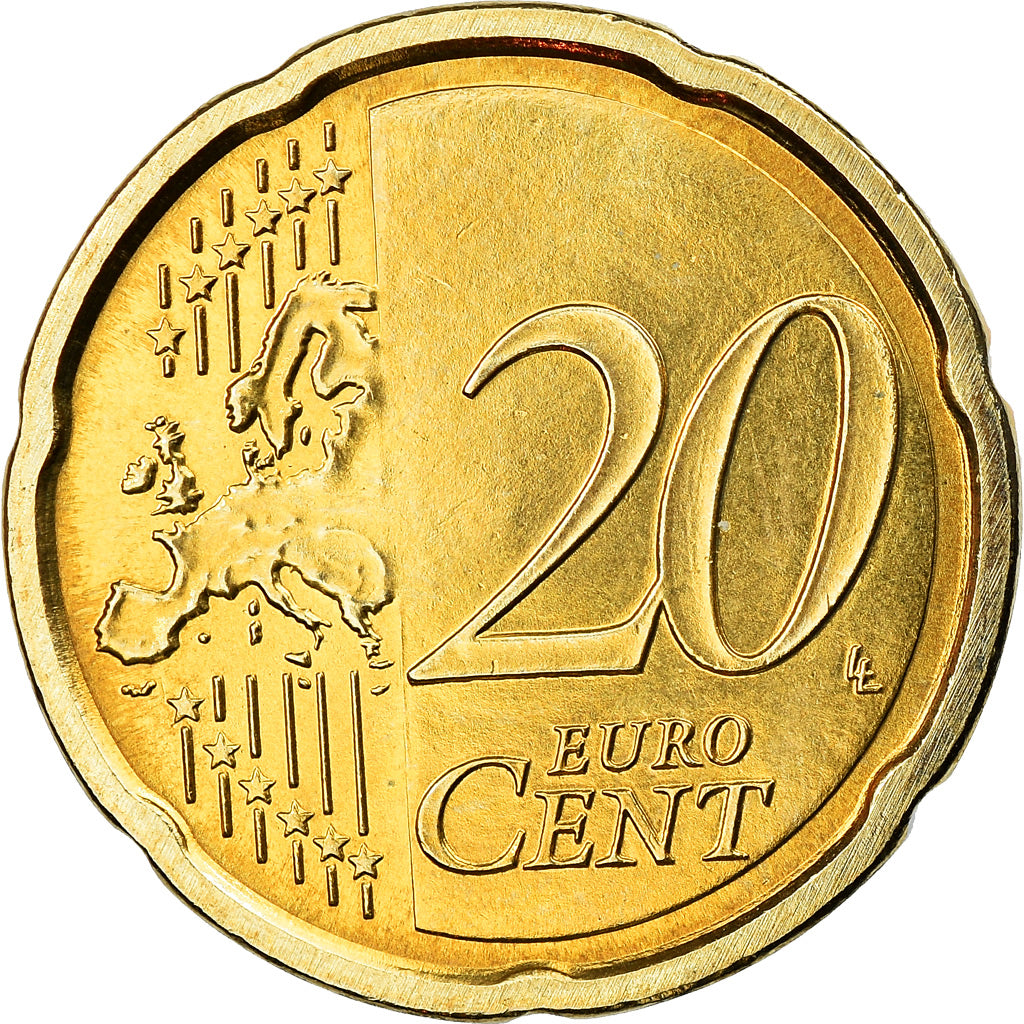 Italien, 20 Euro Cent, 2015, UNZ, Messing, KM:New