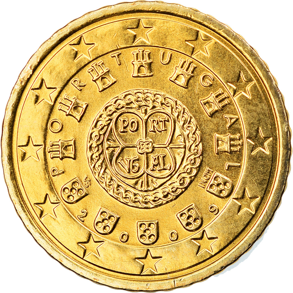 Portugal, 50 Euro Cent, 2009, Lisbon, MS(63), Latão, KM:765