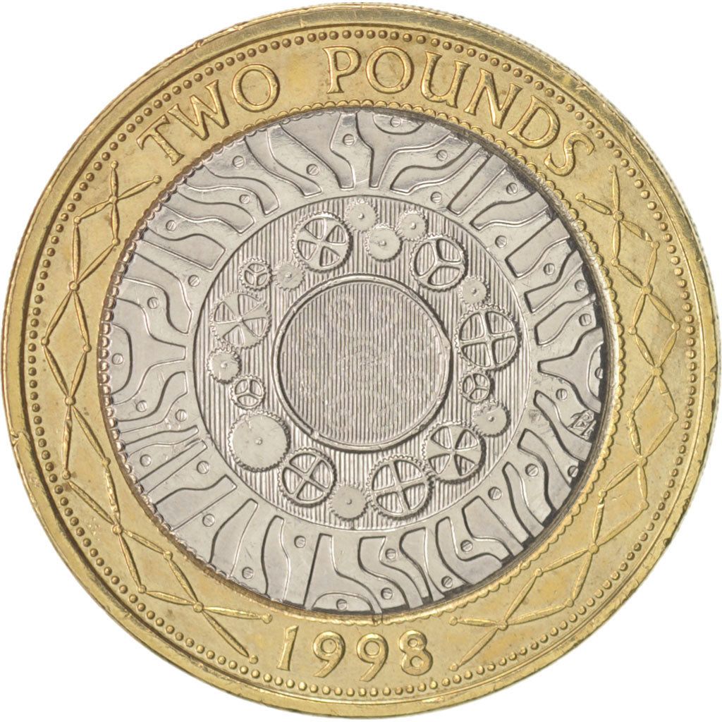 Great Britain, Elizabeth II, 2 Pounds, 1998, AU(50-53), Bi-Metallic, KM:994