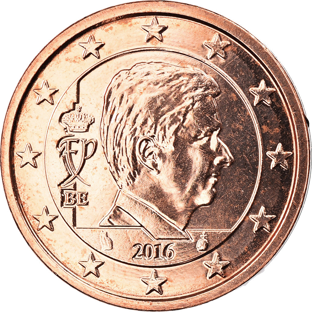 Belgium, 2 Euro Cent, 2016, MS(65-70), Copper Plated Steel, KM:New