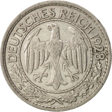 Coin, GERMANY, WEIMAR REPUBLIC, 50 Reichspfennig, 1929, Berlin, AU(50-53)