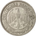 Coin, GERMANY, WEIMAR REPUBLIC, 50 Reichspfennig, 1929, Berlin, AU(50-53)