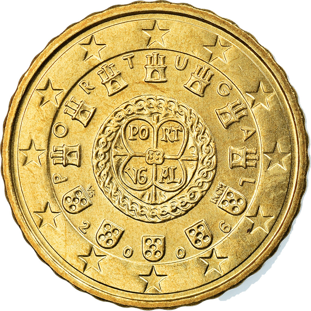 Portugal, 10 Euro Cent, 2006, Lisbonne, TTB+, Laiton, KM:743