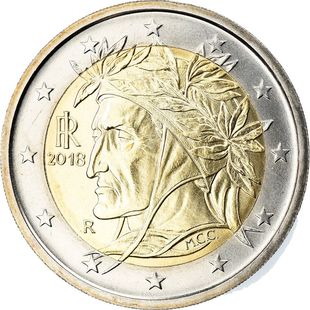 Italia, 2 Euro, 2018, SC, Bimetálico, KM:New