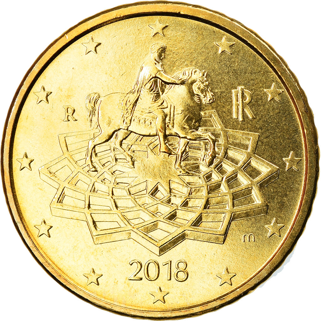 Italia, 50 Euro Cent, 2018, SC, Latón, KM:New