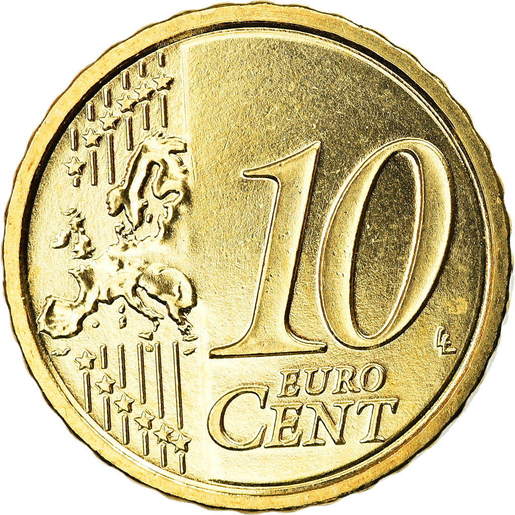 Italie, 10 Euro Cent, 2018, SPL, Laiton, KM:New
