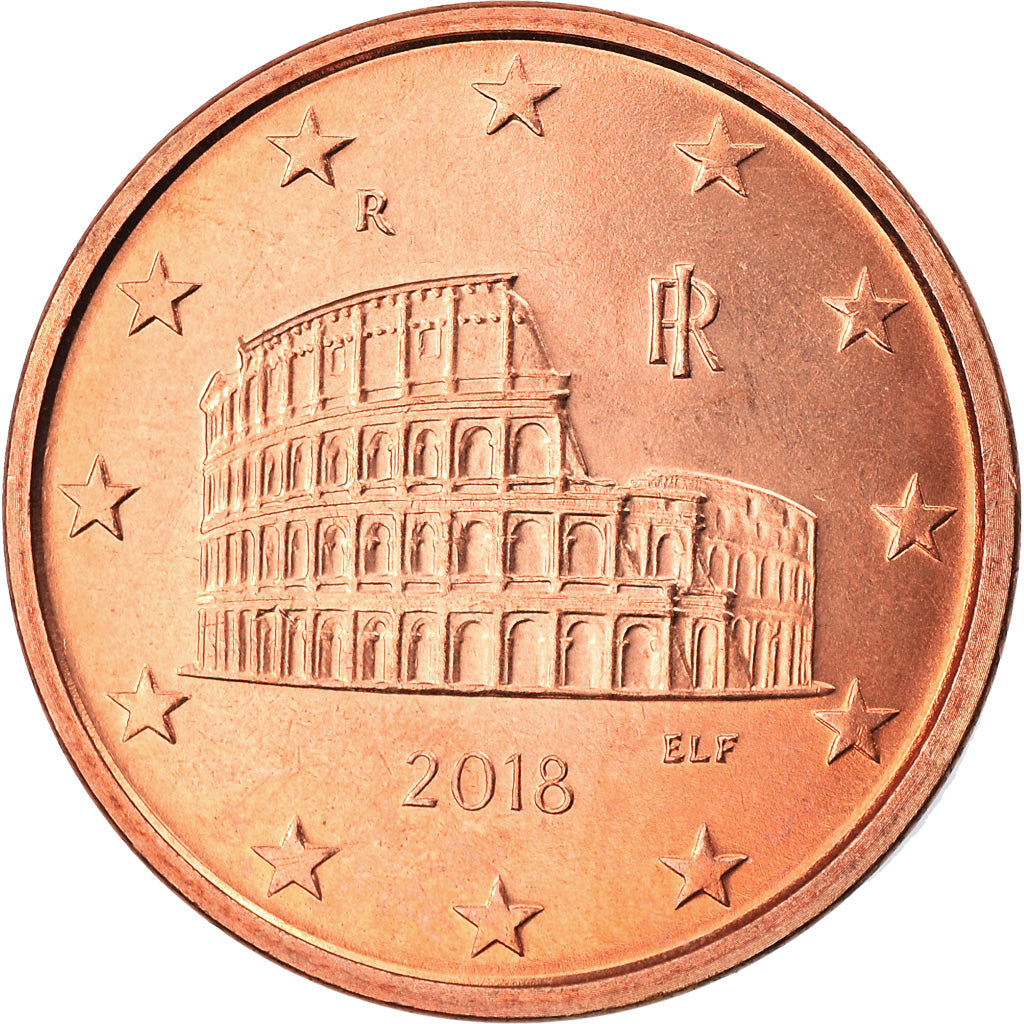 Italy, 5 Euro Cent, 2018, MS(63), Copper Plated Steel, KM:New