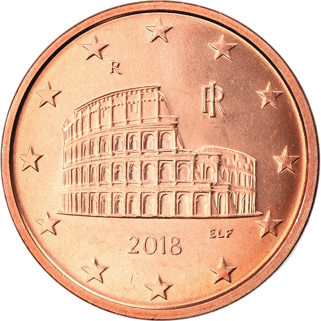 Italy, 5 Euro Cent, 2018, MS(63), Copper Plated Steel, KM:New
