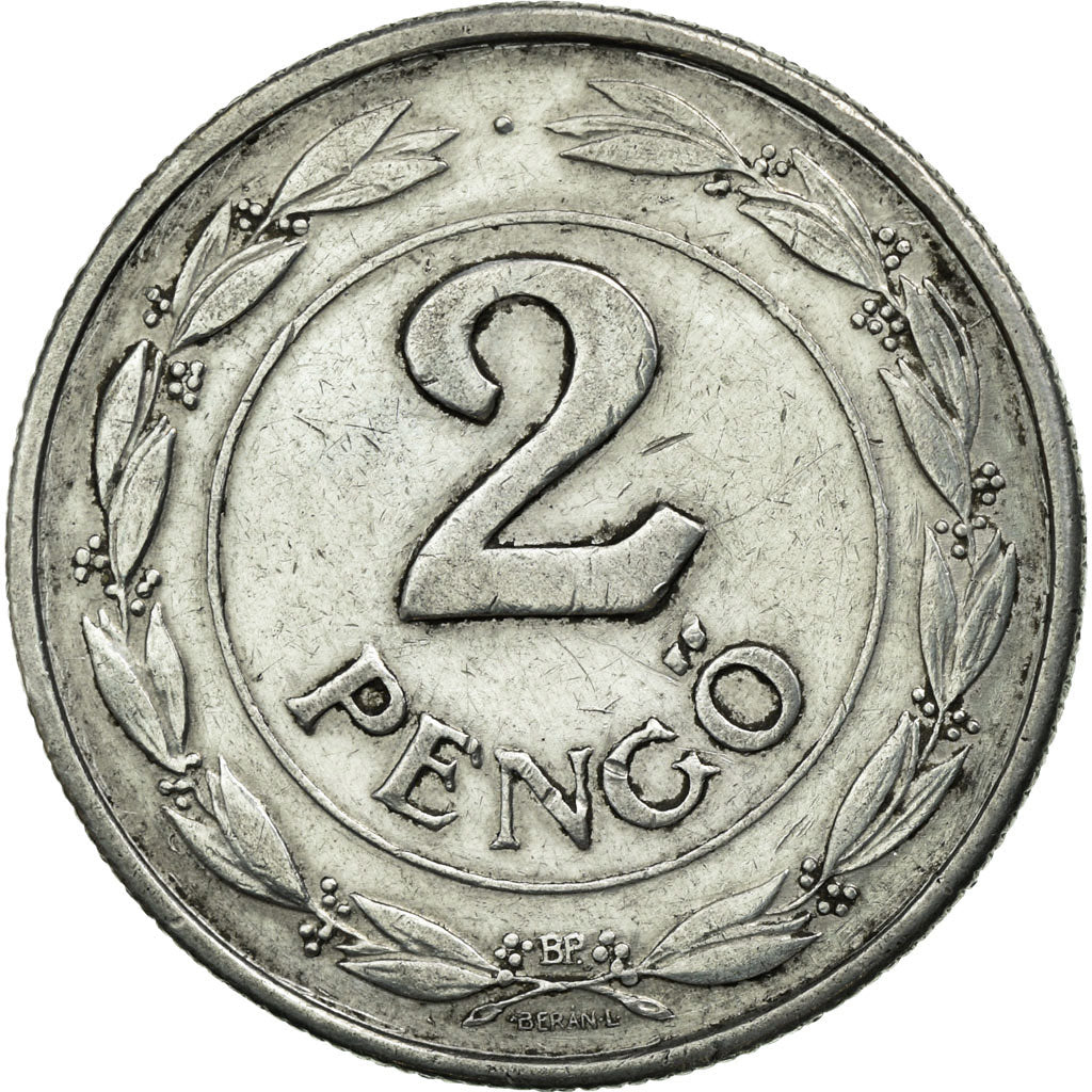 Coin, Hungary, 2 Pengö, 1941, EF(40-45), Aluminum, KM:522.1