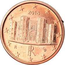 Italy, Euro Cent, 2018, MS(63), Copper Plated Steel, KM:New