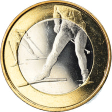 Finland, 5 Euro, Le ski de fond, 2016, Vantaa, MS(63), Bi-Metallic, KM:244