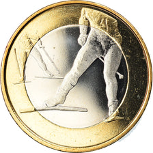 Finlande, 5 Euro, Le ski de fond, 2016, Vantaa, SPL, Bi-Metallic, KM:244