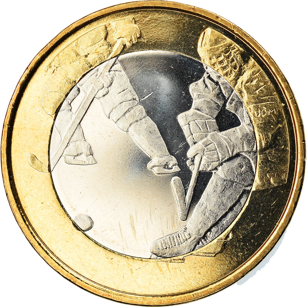 Finland, 5 Euro, Le hockey sur glace, 2016, Vantaa, MS(63), Bi-Metallic, KM:243
