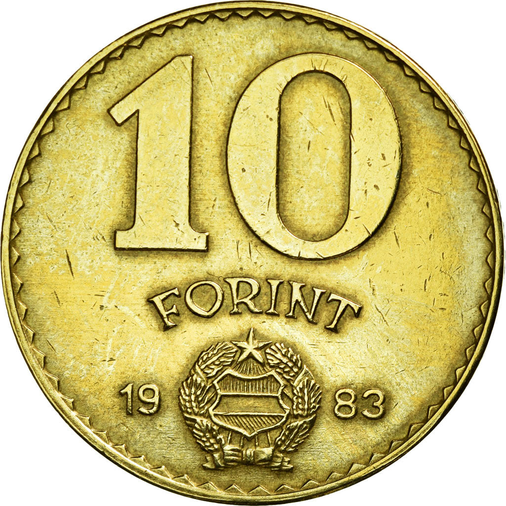 Monnaie, Hongrie, 10 Forint, 1983, TTB+, Aluminum-Bronze, KM:636