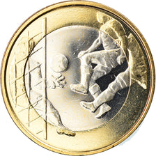 Finland, 5 Euro, Le Football, 2016, MS(63), Bi-Metallic, KM:New