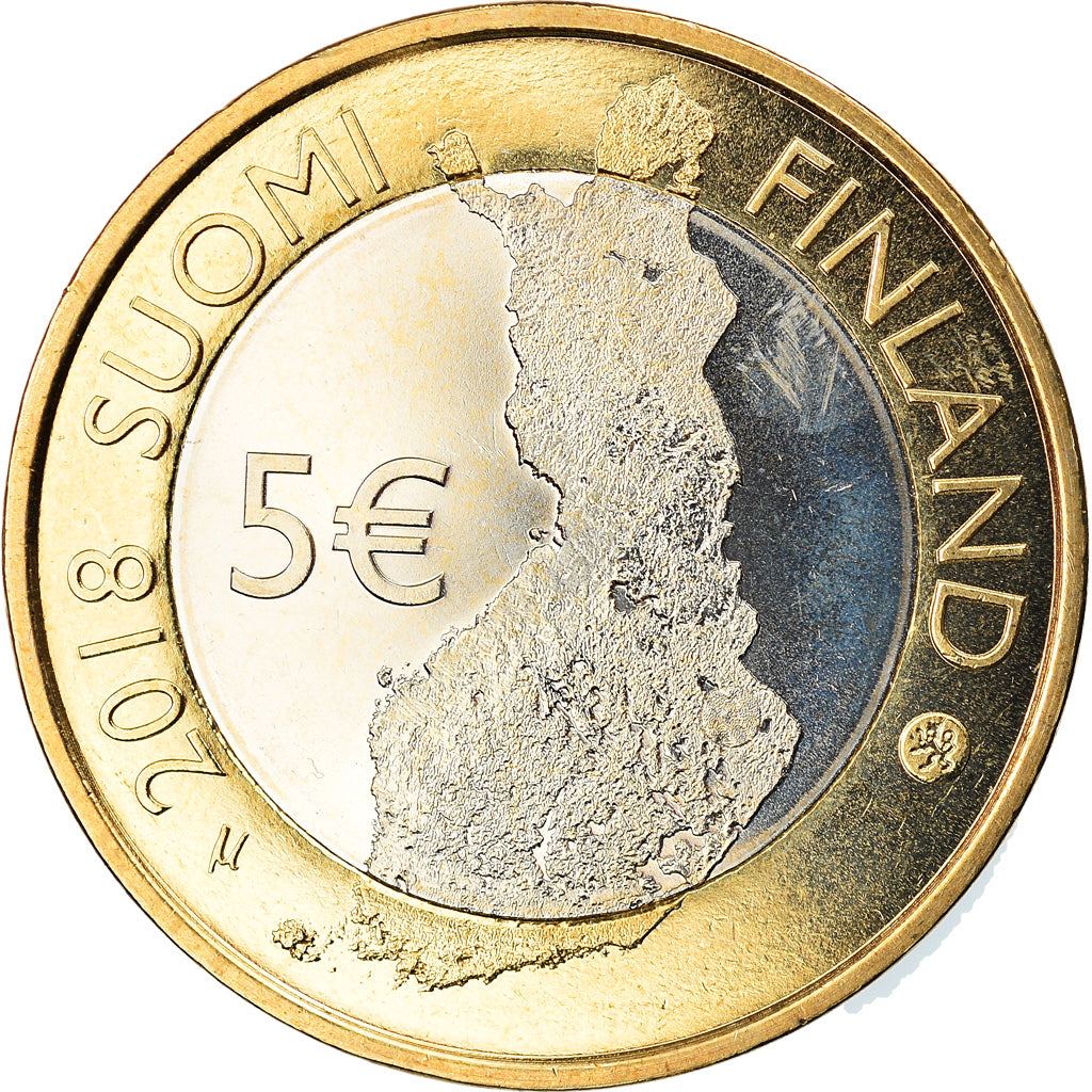 Finlande, 5 Euro, Finnish National Landscapes Koli, 2018, SPL, Bi-Metallic