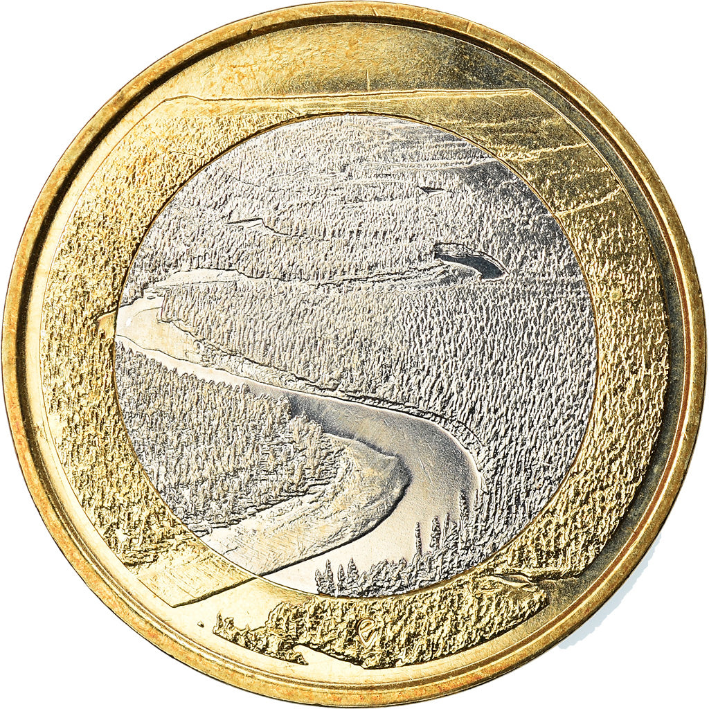Finland, 5 Euro, Oulankajoki, 2018, MS(63), Bi-Metallic, KM:New