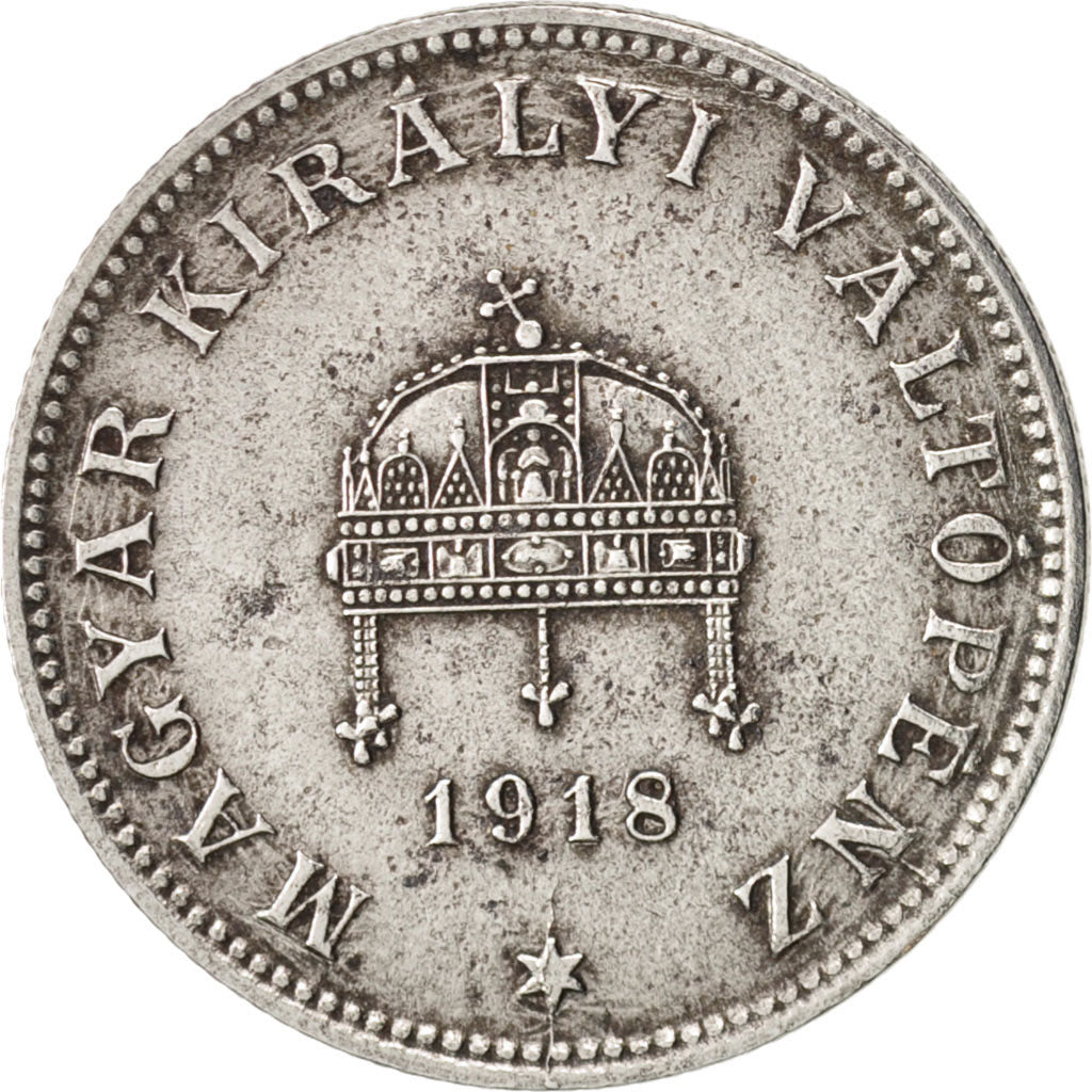Hungary, 20 Fillér, 1918, AU(50-53), Iron, KM:498