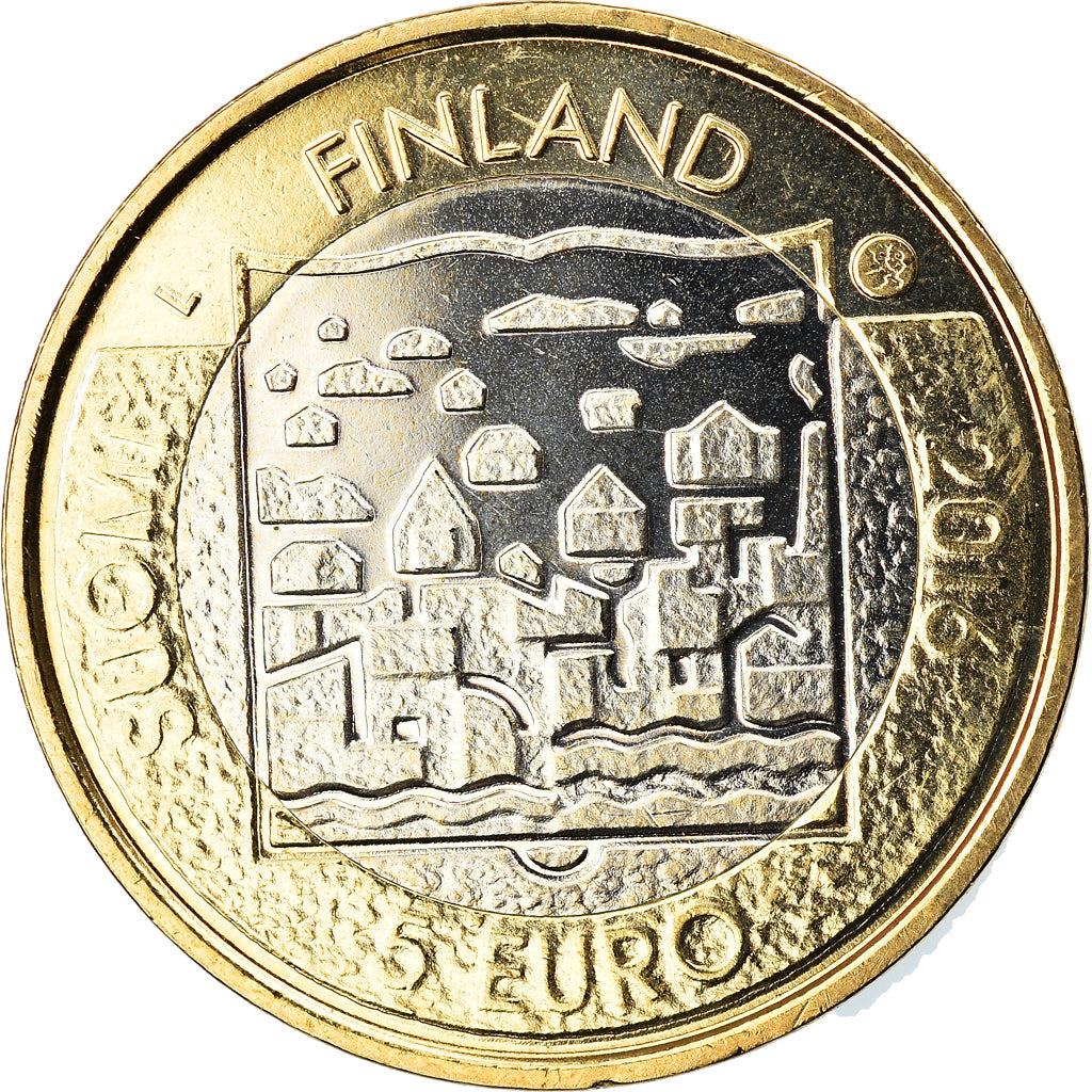 Finland, 5 Euro, RELANDER, 2016, MS(63), Bi-Metallic, KM:New