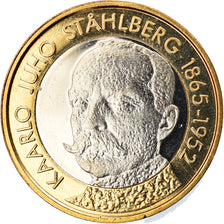 Finland, 5 Euro, Karl J. Stahlberg, 2016, MS(63), Bi-Metallic, KM:New