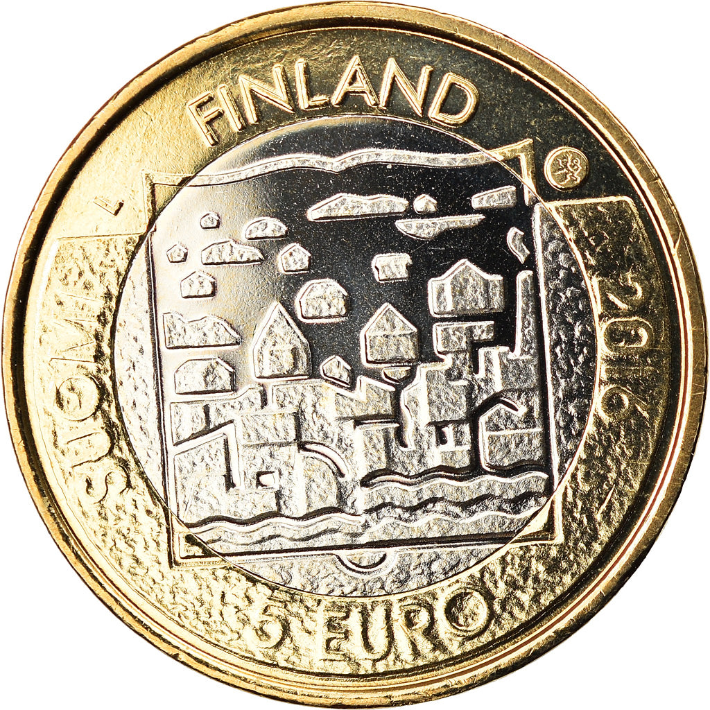 Finland, 5 Euro, KALLIO, 2016, MS(63), Bi-Metallic, KM:New