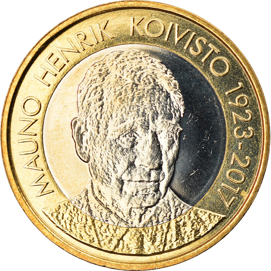 Finland, 5 Euro, MAUNO KOIVISTO, 2018, MS(63), Bi-Metallic, KM:New