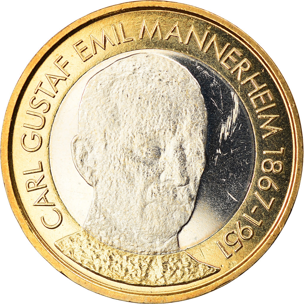 Finland, 5 Euro, Carl Gustaf Emil MANNERHEIM, 2017, MS(63), Bi-Metallic, KM:New
