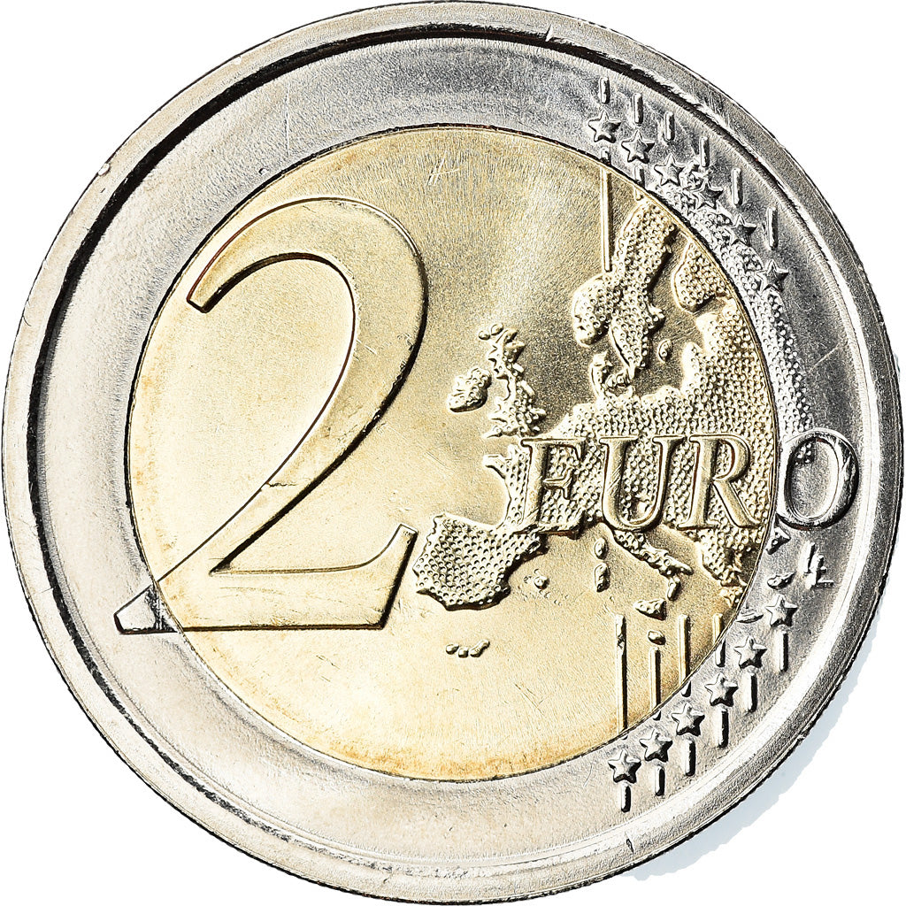 Italy, 2 Euro, Constitution italienne, 2018, Colourized, MS(63), Bi-Metallic