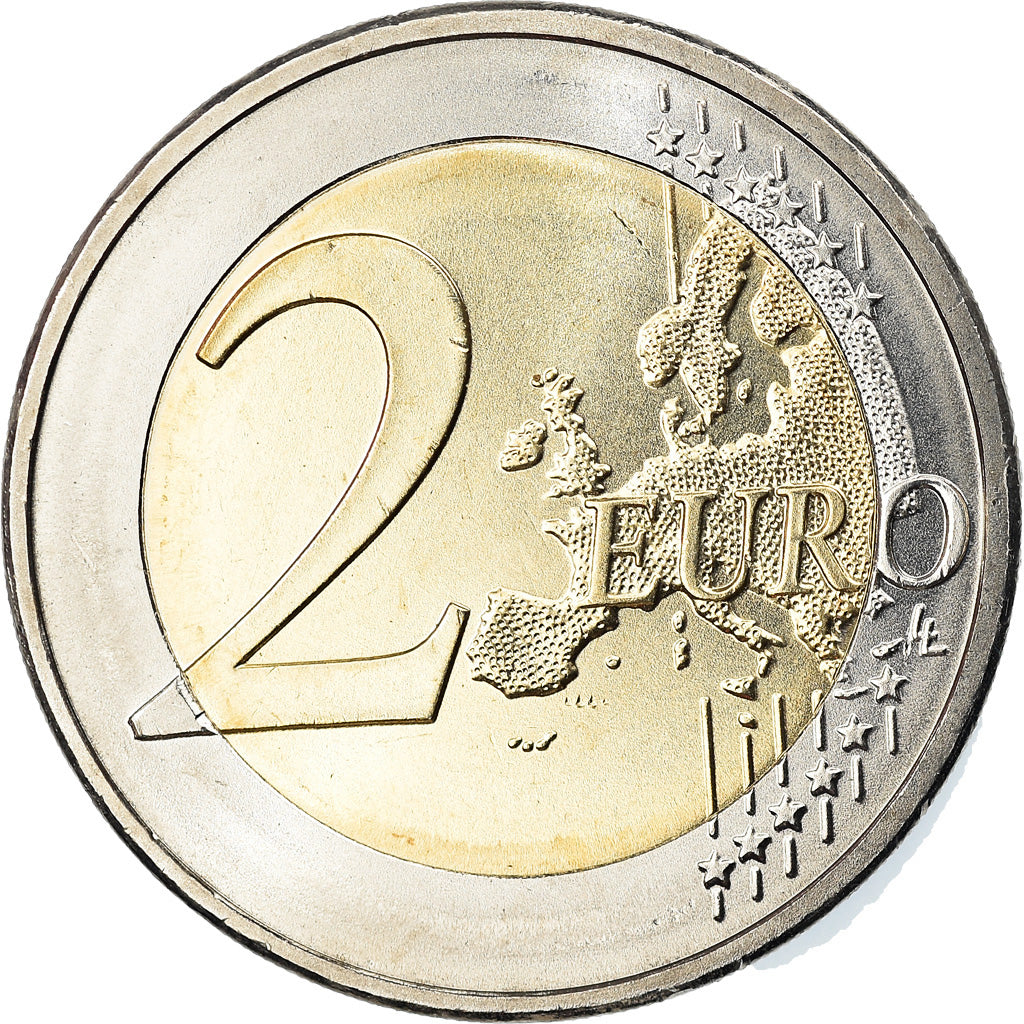 Germany, 2 Euro, Réunification, 2015, Colourized, MS(63), Bi-Metallic, KM:New